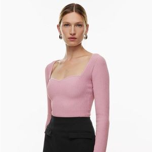 Aritzia Babaton Sculpt Knit Sweetheart Longsleeve